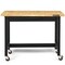 48-inch Wicker and Iron Workbench with 500 lbs Capacity and Smooth-Rolling Wheels